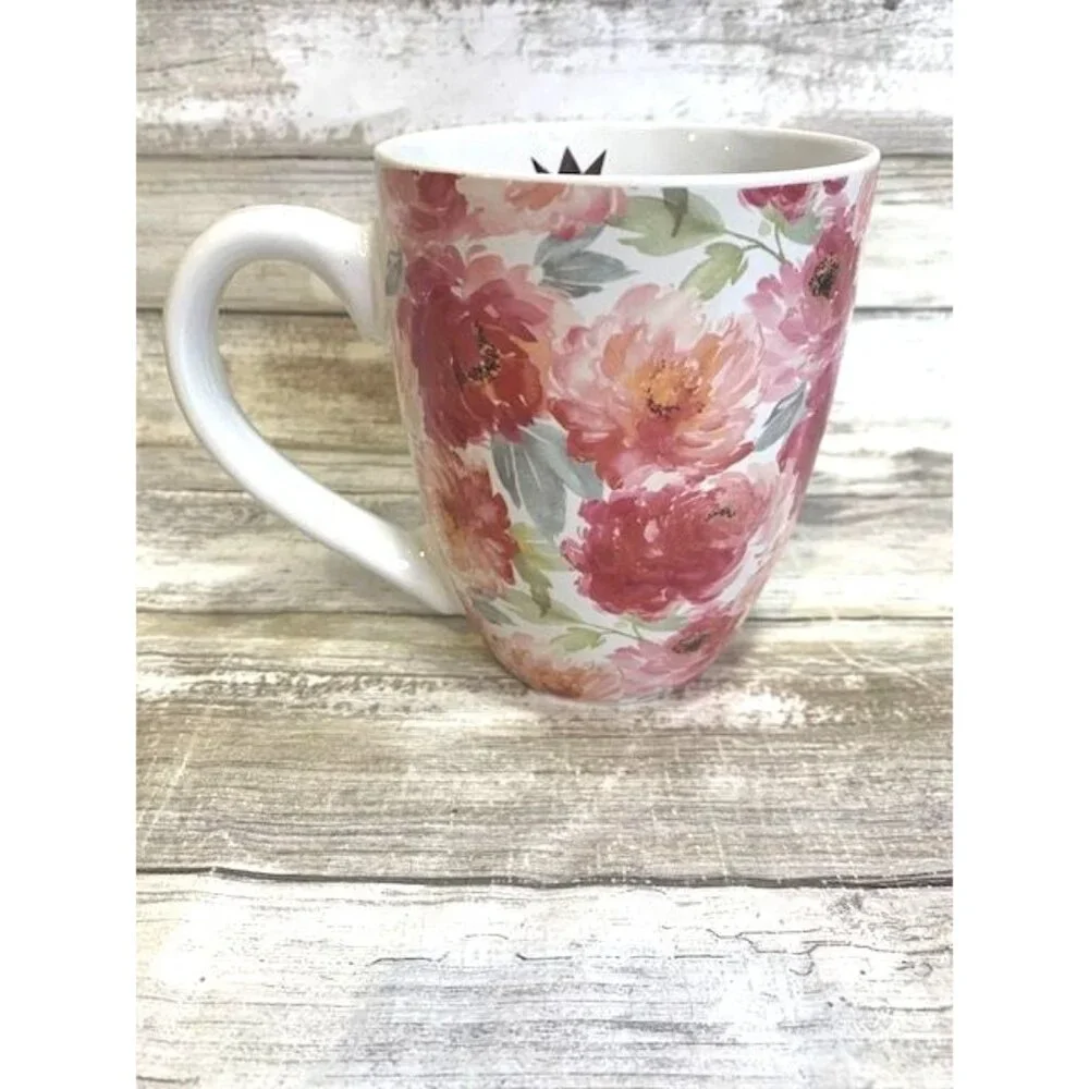 Floral Ceramic Coffee Mug 16oz‎ Dishwasher & Microwave Safe